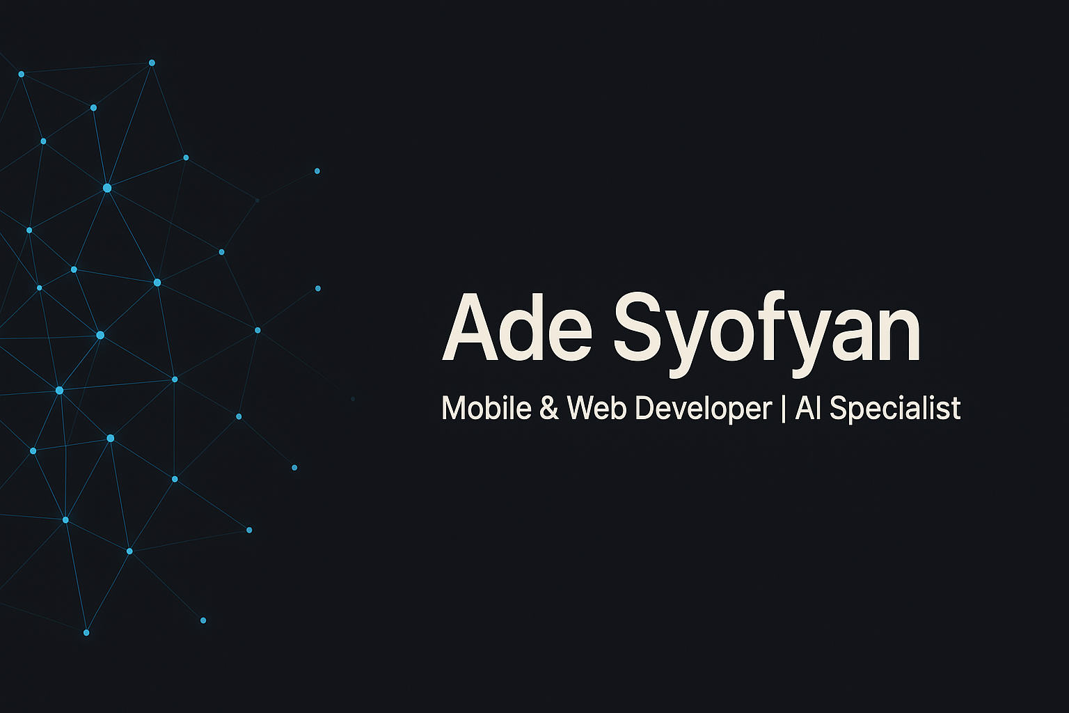 Ade Syofyan - Portofolio Mobile & Web Developer Senior